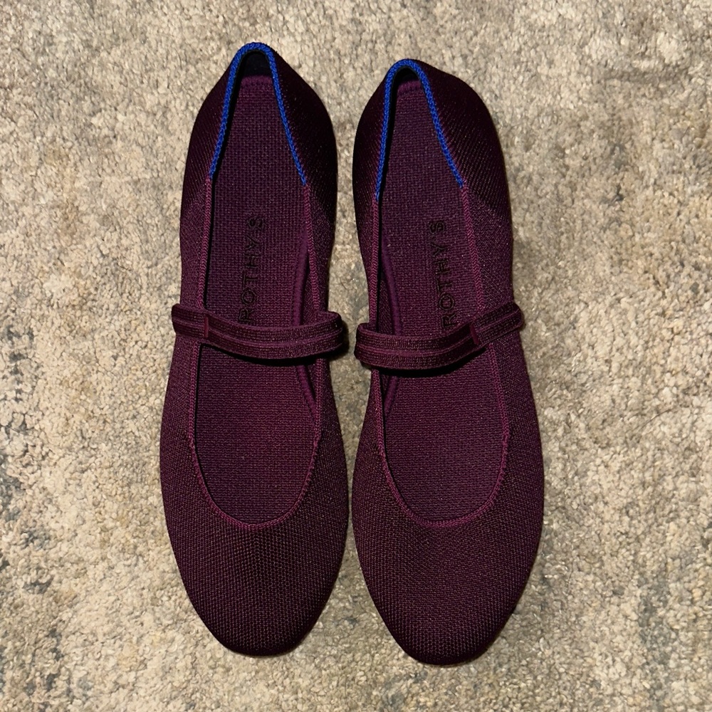 Rothy's Mary Jane Flats in Plum
